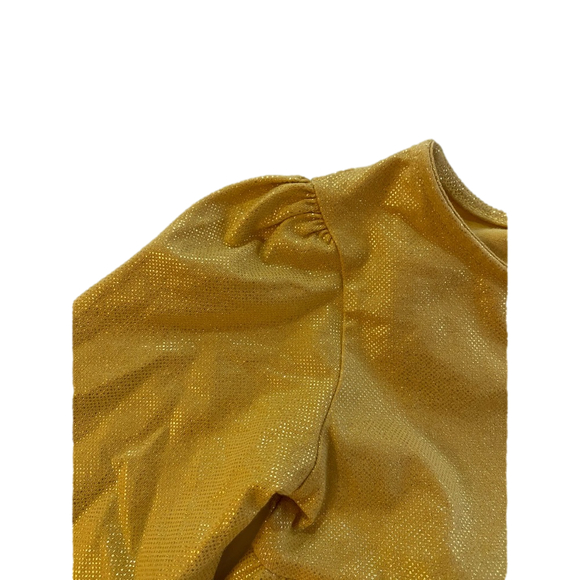 max studio kids gold metallic dress 3T ruffle - Picture 4 of 8